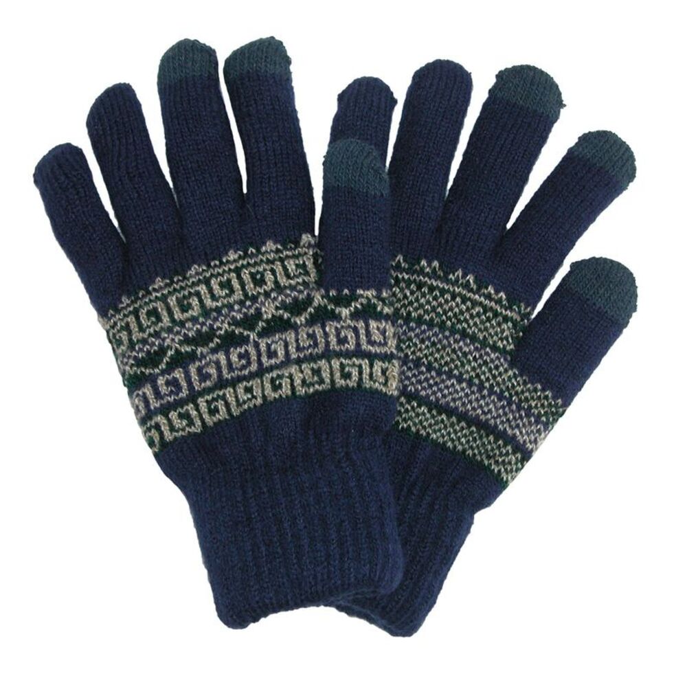 CTM Men's Fairisle Touchscreen  Gloves